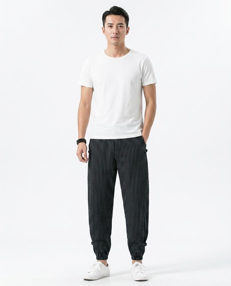 Cloppenburg Mode - Salen | Gestreifte Zulaufende Hose Herren
