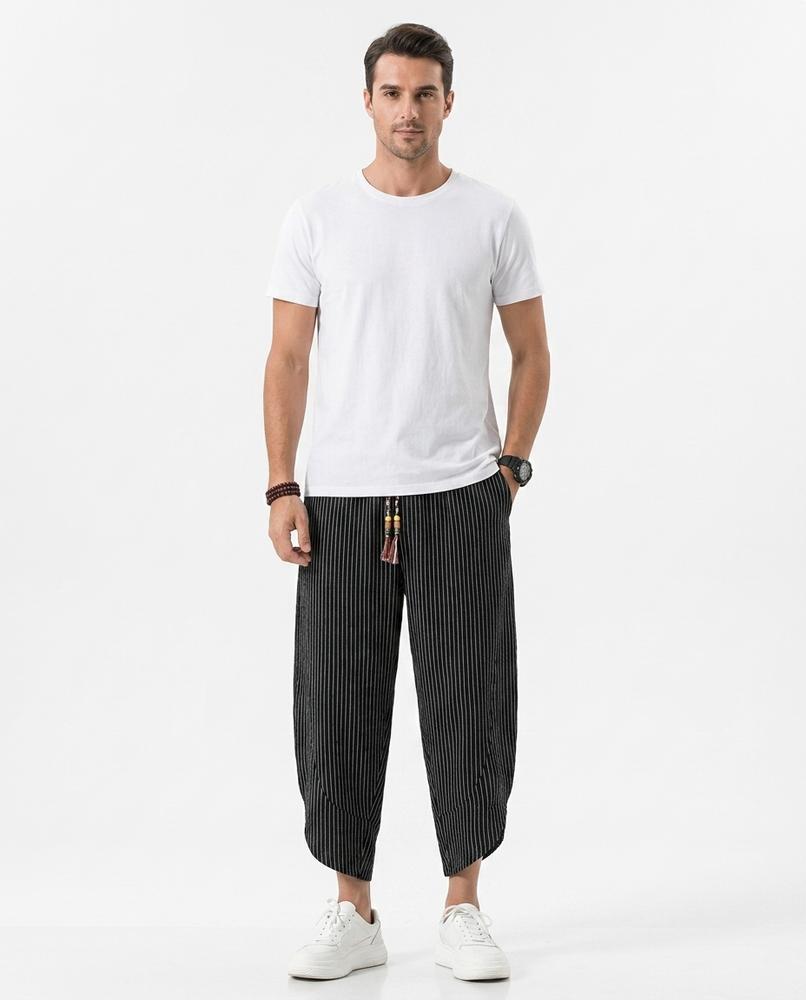Cloppenburg Mode - Venav | Gestreifte Locker Geschnittene Hose Herren