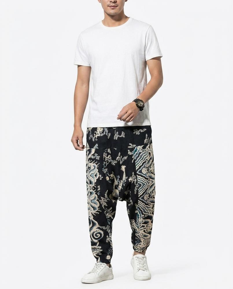 Cloppenburg Mode - Viken | Gemusterte Tief Geschnittene Hose Unisex