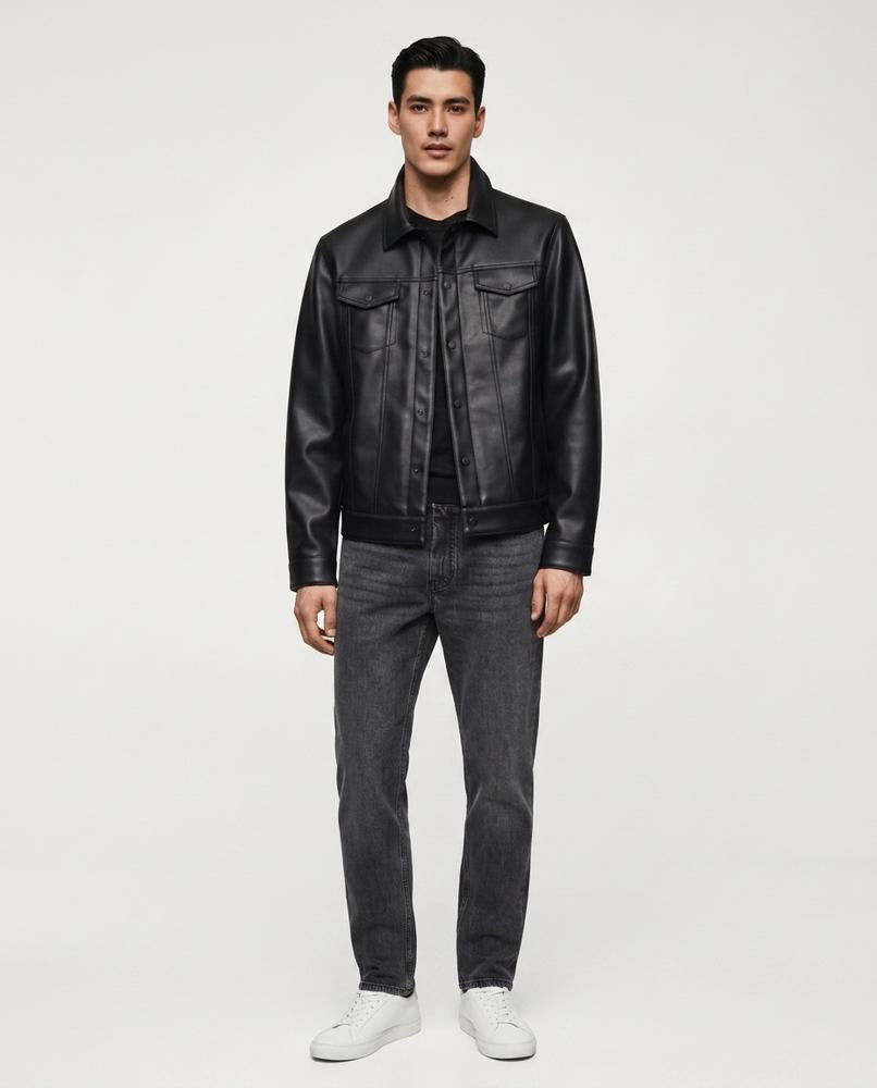 Cloppenburg Mode - Vuhun | Geknöpfte Kunstleder Jacke Herren