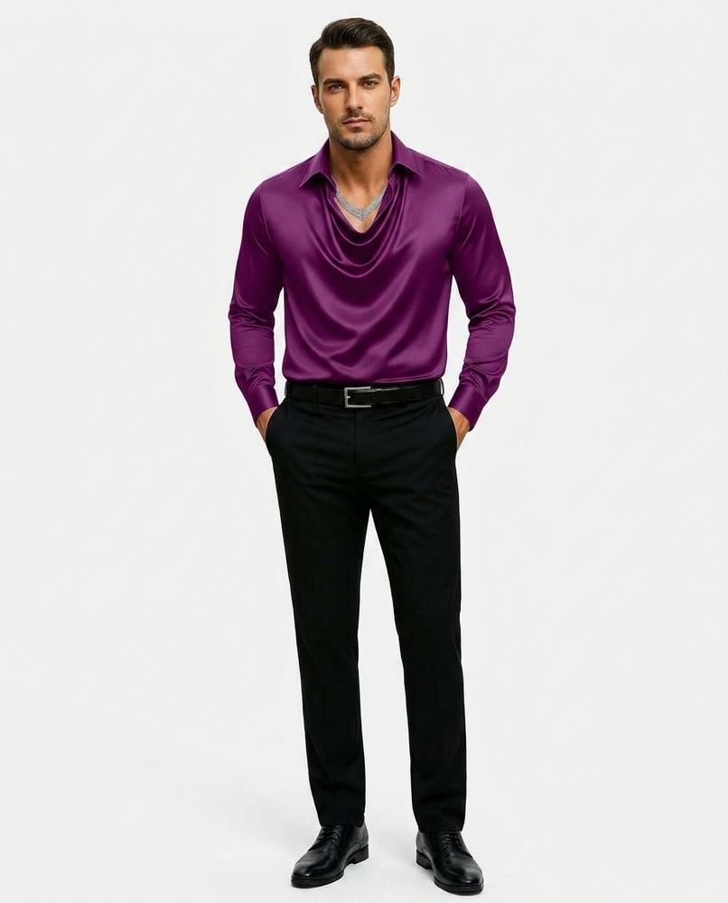 Cloppenburg Mode - Lazot | Drapiertes Satin Hemd Herren