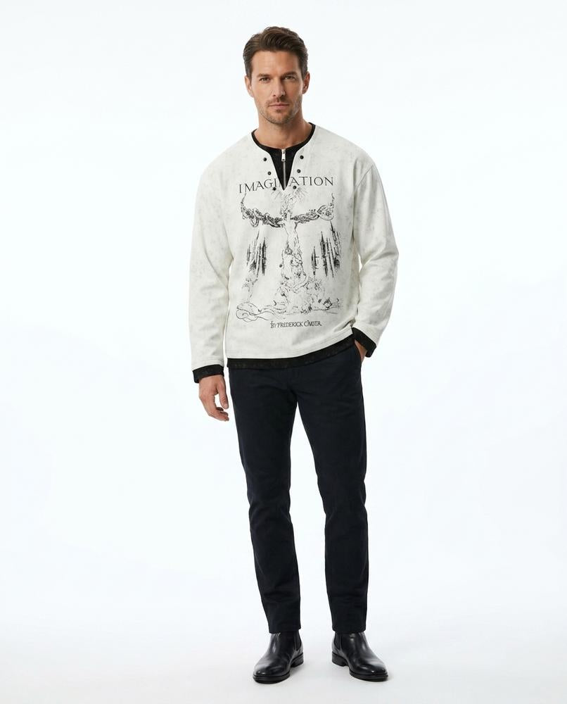 Cloppenburg Mode - Lepor | Bedrucktes Gewaschenes Sweatshirt Unisex