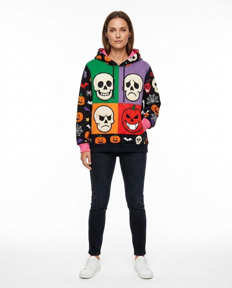 Cloppenburg Mode - Dezol | Applizierter Mehrfarbiger Hoodie Unisex