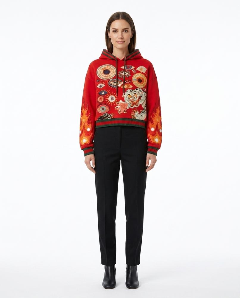 Cloppenburg Mode - Tegas | Bestickt Kurzgeschnitten Hoodie Damen