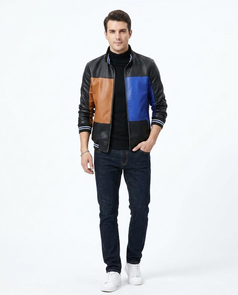Cloppenburg Mode - Negas | Farbblock Leder-Optik Jacke Herren