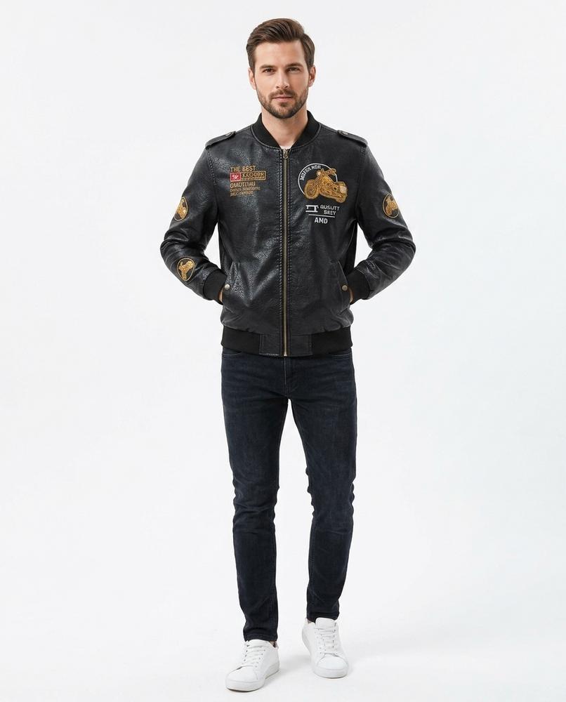 Cloppenburg Mode - Kowuv | Bestickt Kunstleder Jacke Herren