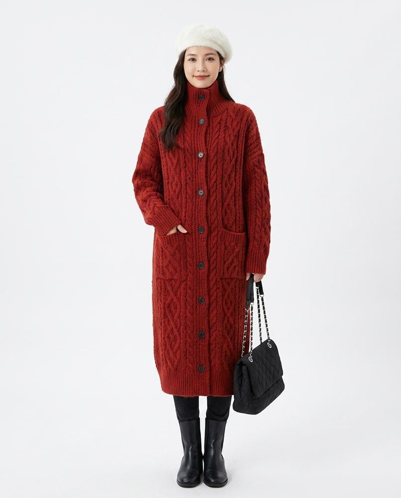 Cloppenburg Mode - Digok | Langer Grobgestrickter Cardigan Damen