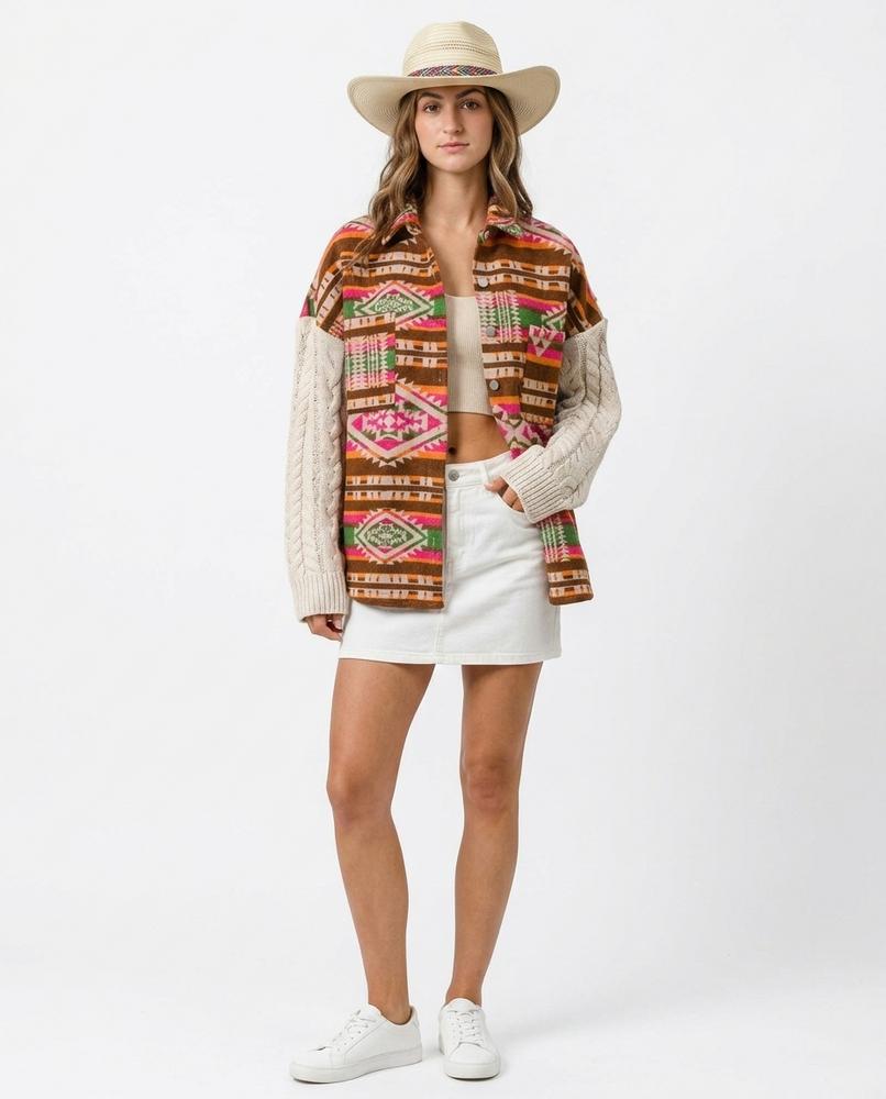 Cloppenburg Mode - Ceket | Gemustert Strickärmelig Jacke Damen
