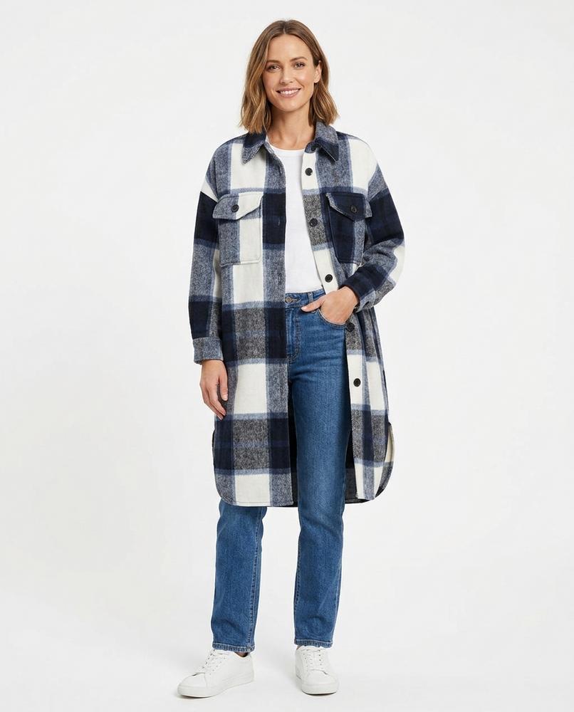 Cloppenburg Mode - Aafim | Karierter Langgeschnittener Mantel Damen