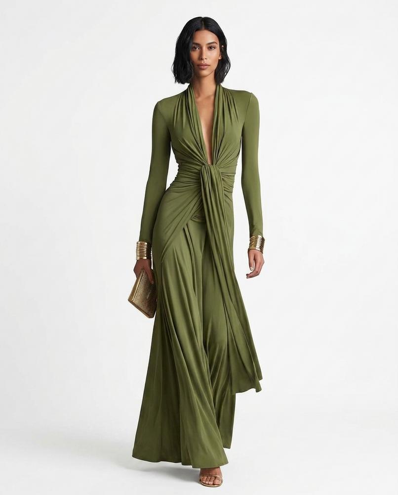 Cloppenburg Mode - Dabat | Geknotetes V-Ausschnitt Kleid Damen