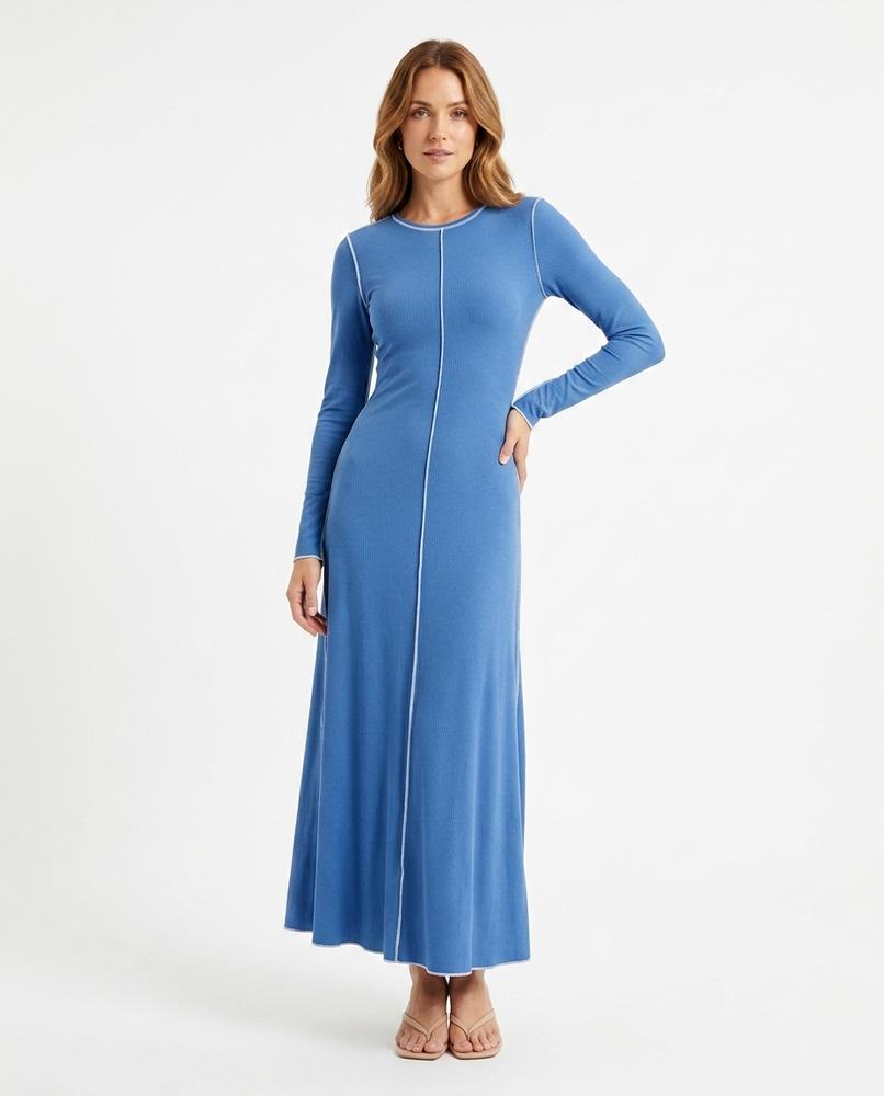Cloppenburg Mode - Tunud | Langärmliges Kontrastgestepptes Kleid Damen