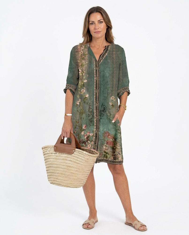 Cloppenburg Mode - Lilun | Bedrucktes Dreiviertellanges Kleid Damen