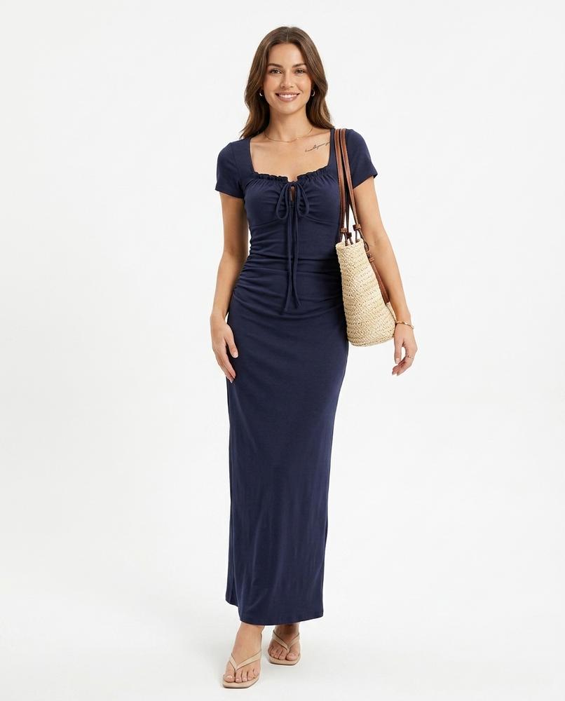 Cloppenburg Mode - Tipud | Gerafftes Kurzärmliges Kleid Damen