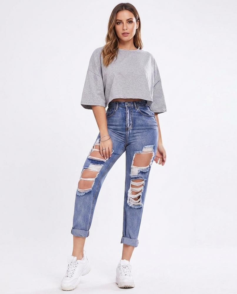 Cloppenburg Mode - Linuv | Zerstört Hochgeschnitten Hose Damen
