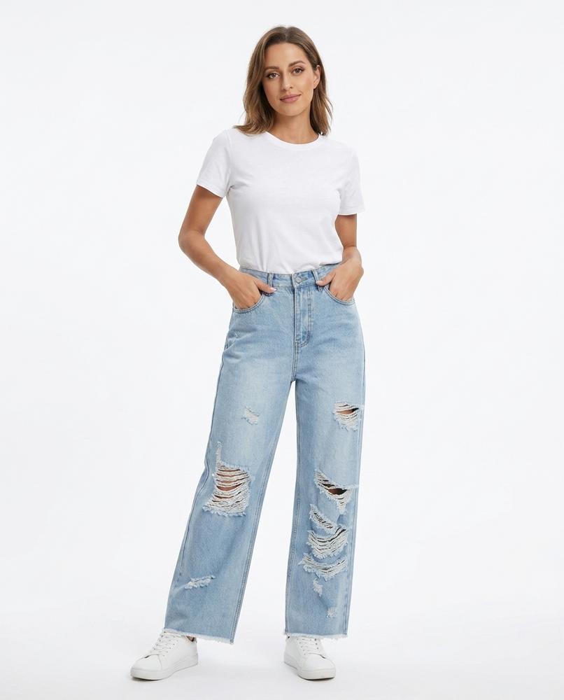 Cloppenburg Mode - Sehes | Zerrissene Gerade Geschnittene Hose Unisex