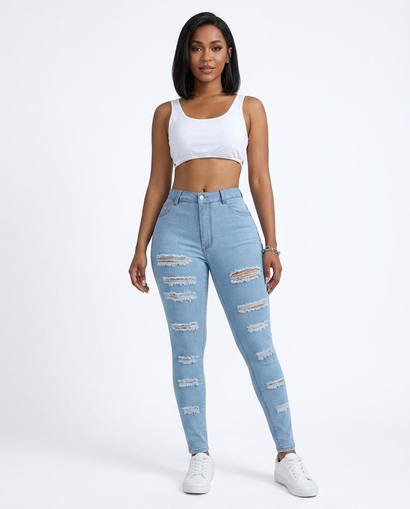 Cloppenburg Mode - Momos | Zerrissen Figurbetont Hose Damen