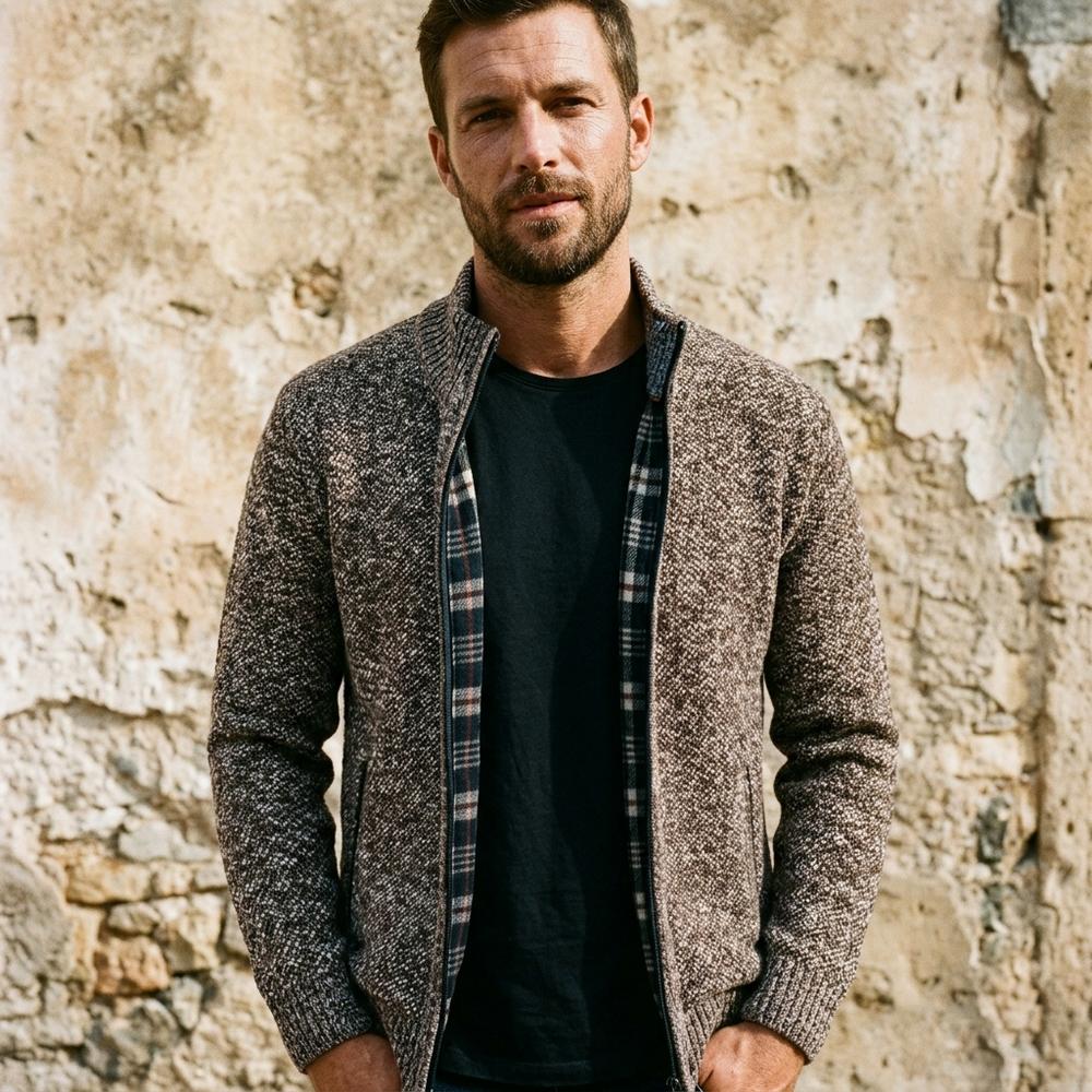 Cloppenburg Mode - Mikar | Gefütterte Melierte Strickjacke Herren