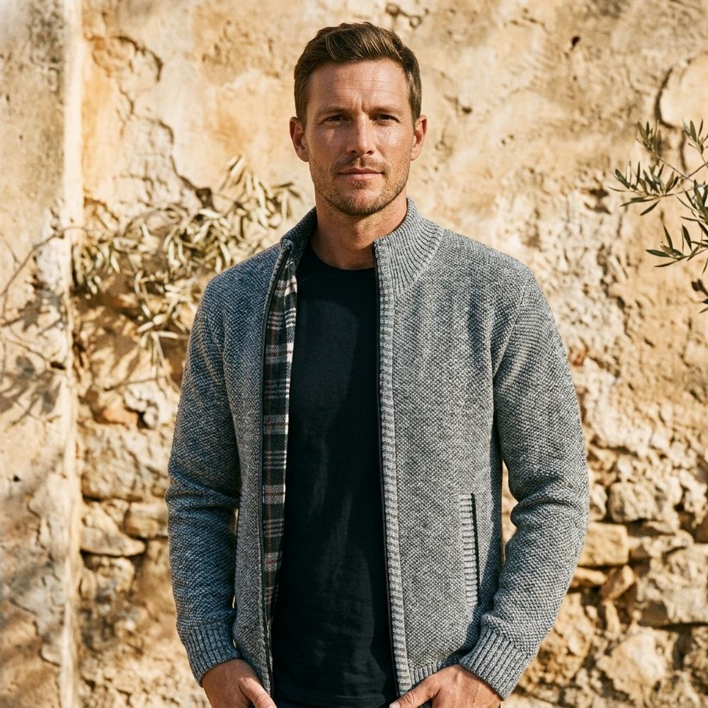 Cloppenburg Mode - Mikar | Gefütterte Melierte Strickjacke Herren
