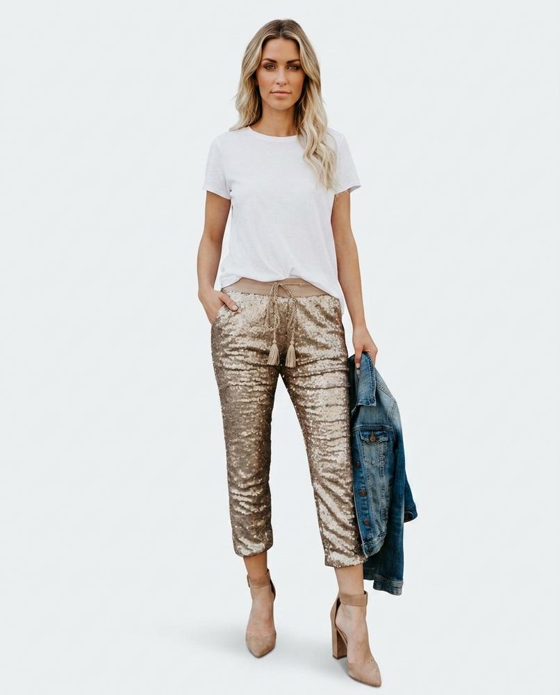 Cloppenburg Mode - Roron | Paillettenbesetzte Verkürzte Hose Damen