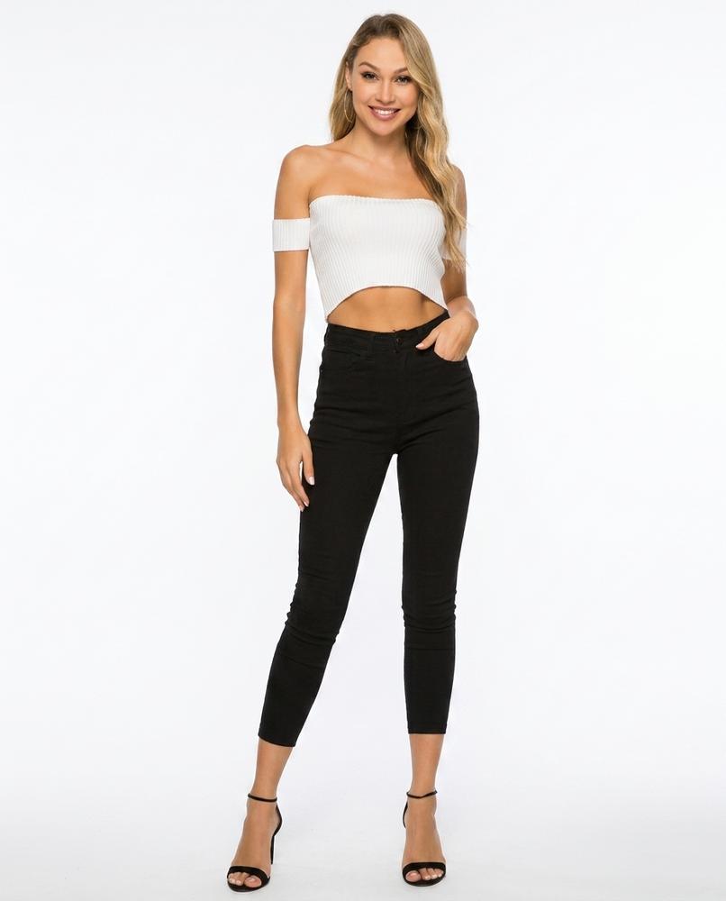 Cloppenburg Mode - Leren | Geripptes Schulterfreies Top Damen