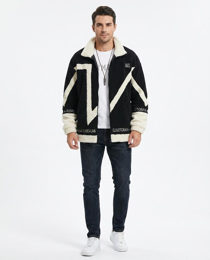 Cloppenburg Mode - Miram | Gestreifte Teddyfleece Jacke Herren
