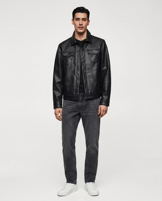 Cloppenburg Mode - Vuhun | Geknöpfte Kunstleder Jacke Herren