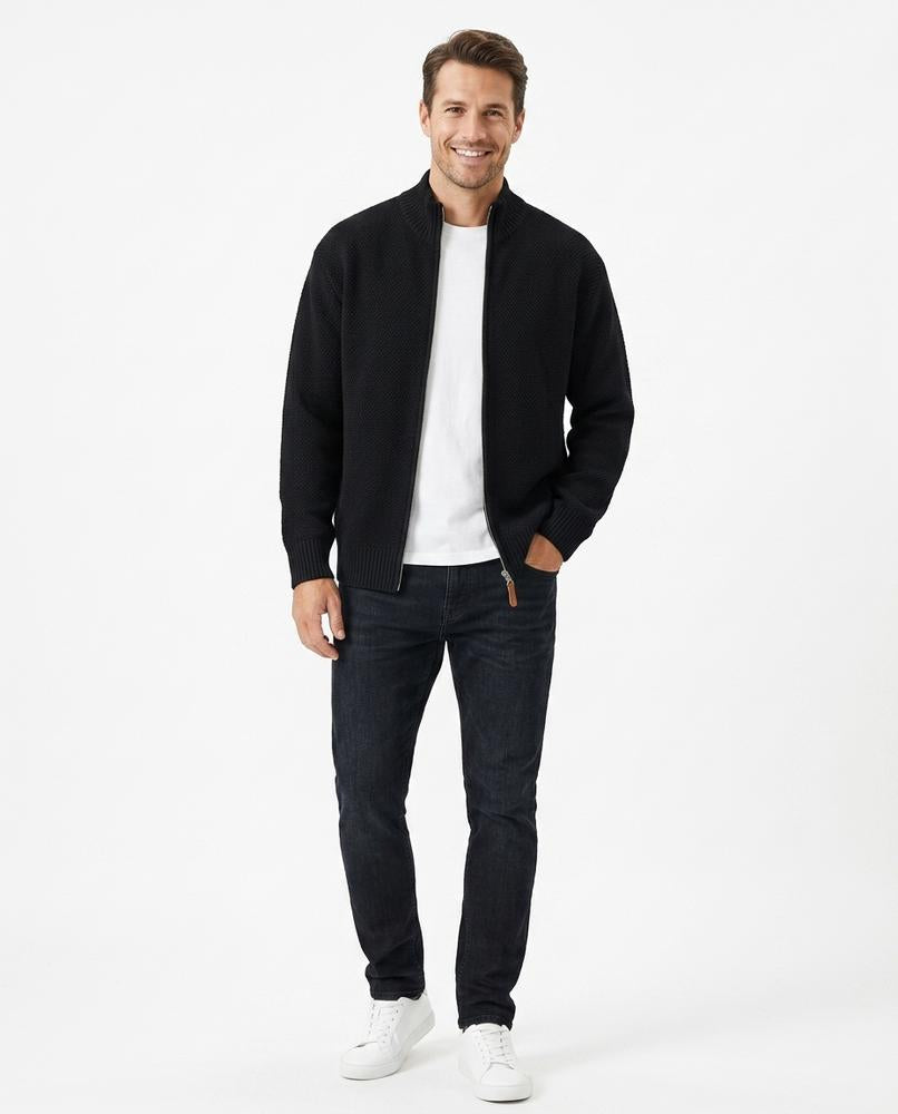 Cloppenburg Mode - Nivis | Strukturiert Hochgeschlossen Strickjacke Herren