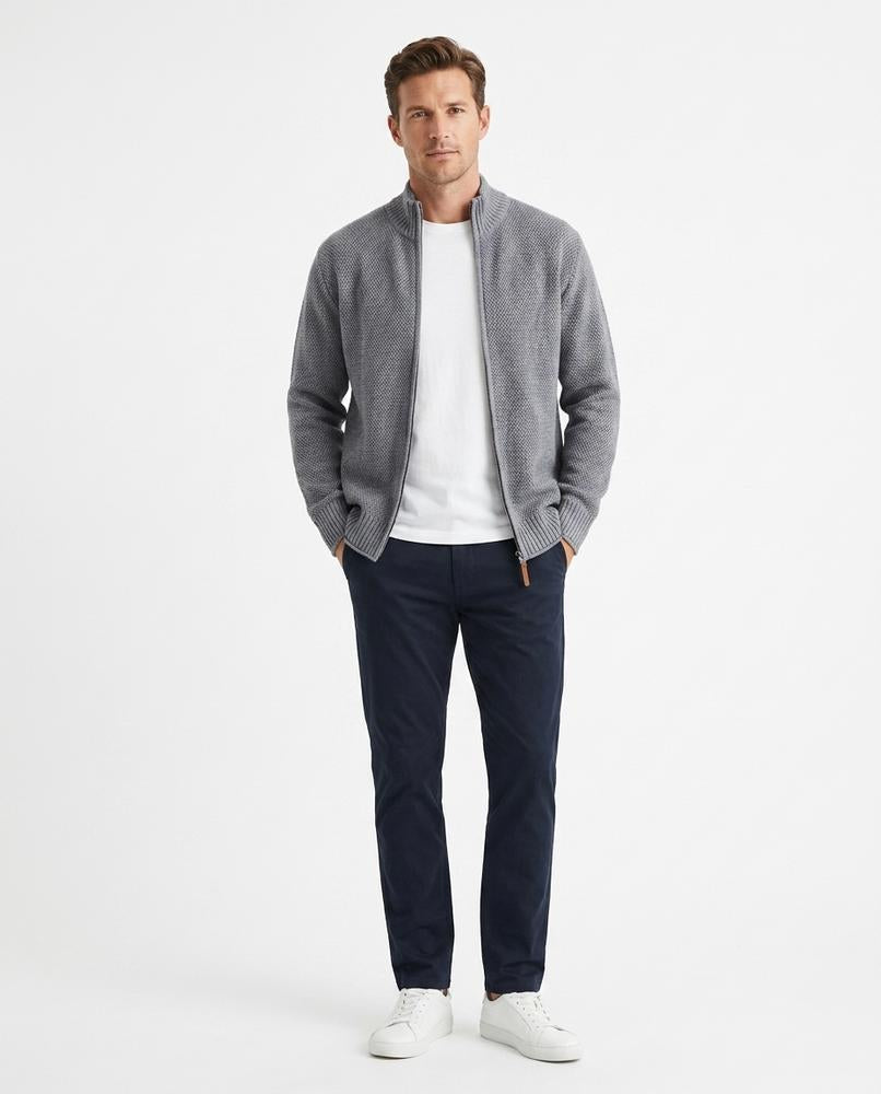 Cloppenburg Mode - Nivis | Strukturiert Hochgeschlossen Strickjacke Herren