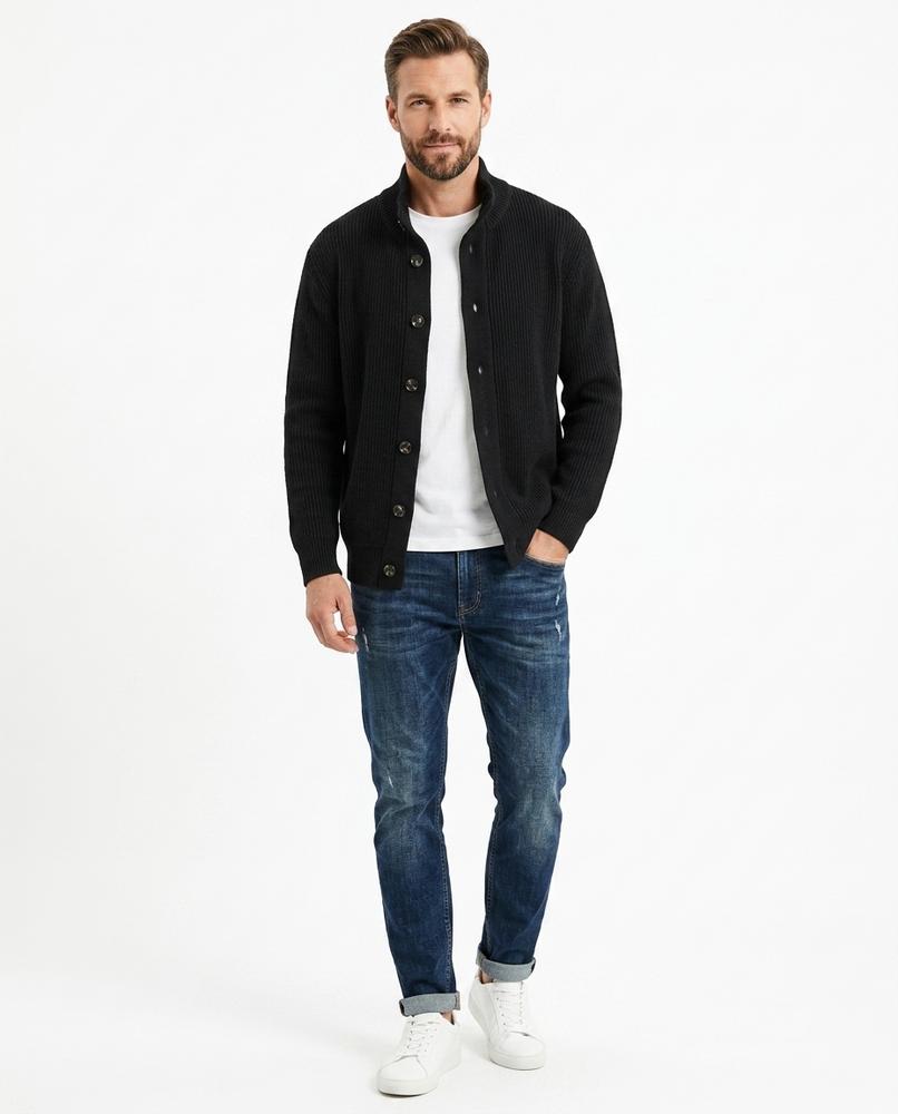 Cloppenburg Mode - Vubad | Gerippter Geknöpfter Cardigan Herren