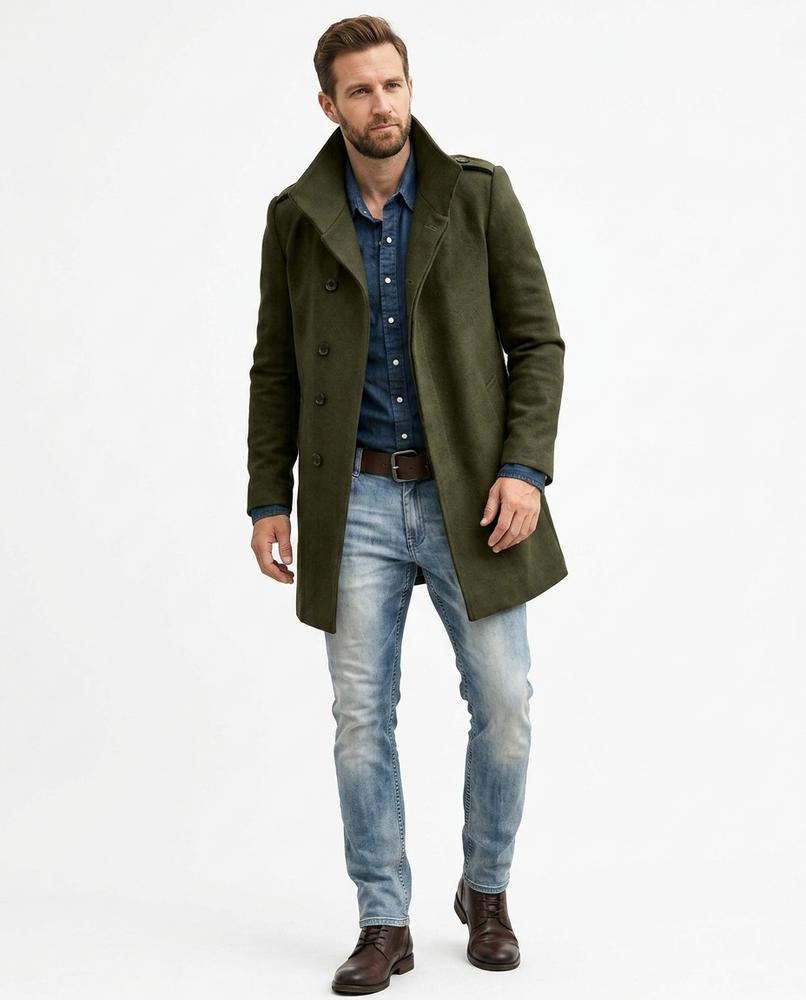 Cloppenburg Mode - Kukok | Zweireihiger Reverskragen Mantel Herren