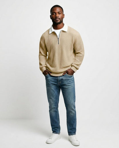 Cloppenburg Mode - Dugem | Gewaffelt Langärmelig Pullover Herren