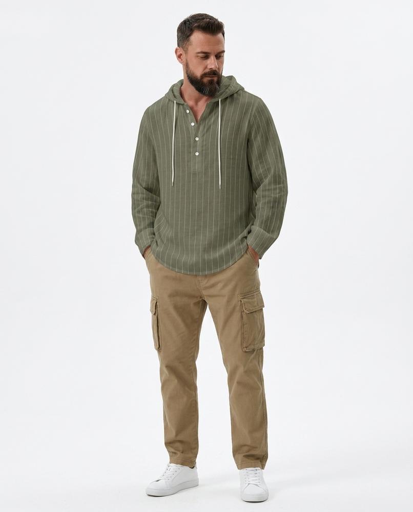 Cloppenburg Mode - Towun | Gestreifter Langärmeliger Hoodie Herren