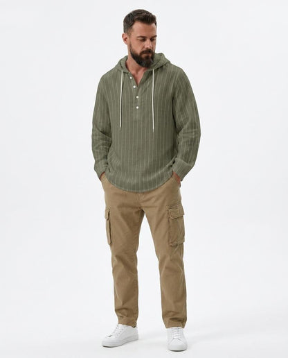 Cloppenburg Mode - Towun | Gestreifter Langärmeliger Hoodie Herren