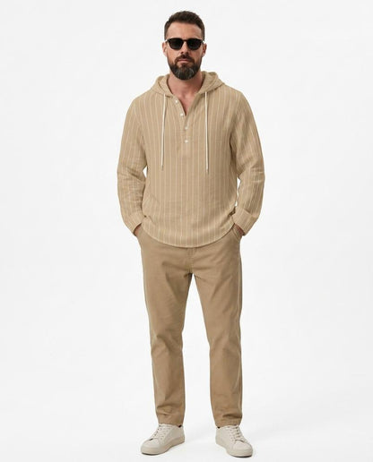 Cloppenburg Mode - Towun | Gestreifter Langärmeliger Hoodie Herren