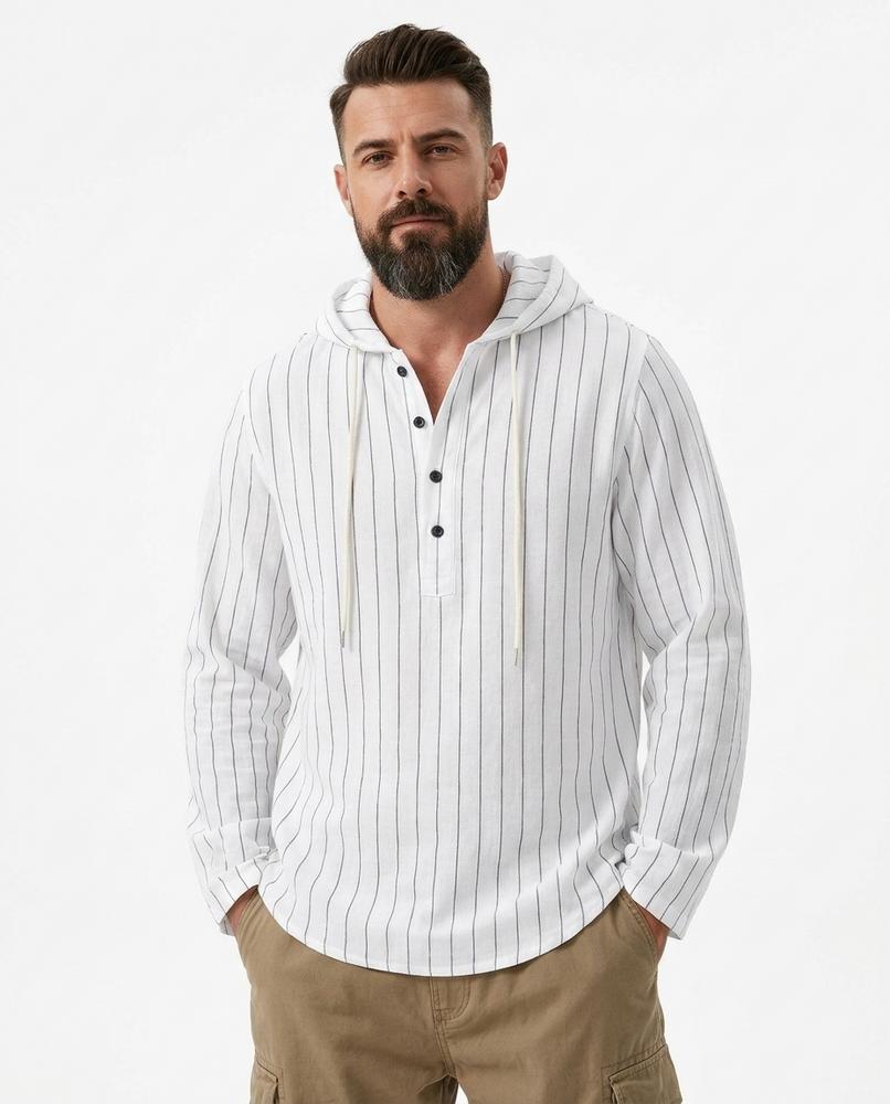 Cloppenburg Mode - Towun | Gestreifter Langärmeliger Hoodie Herren