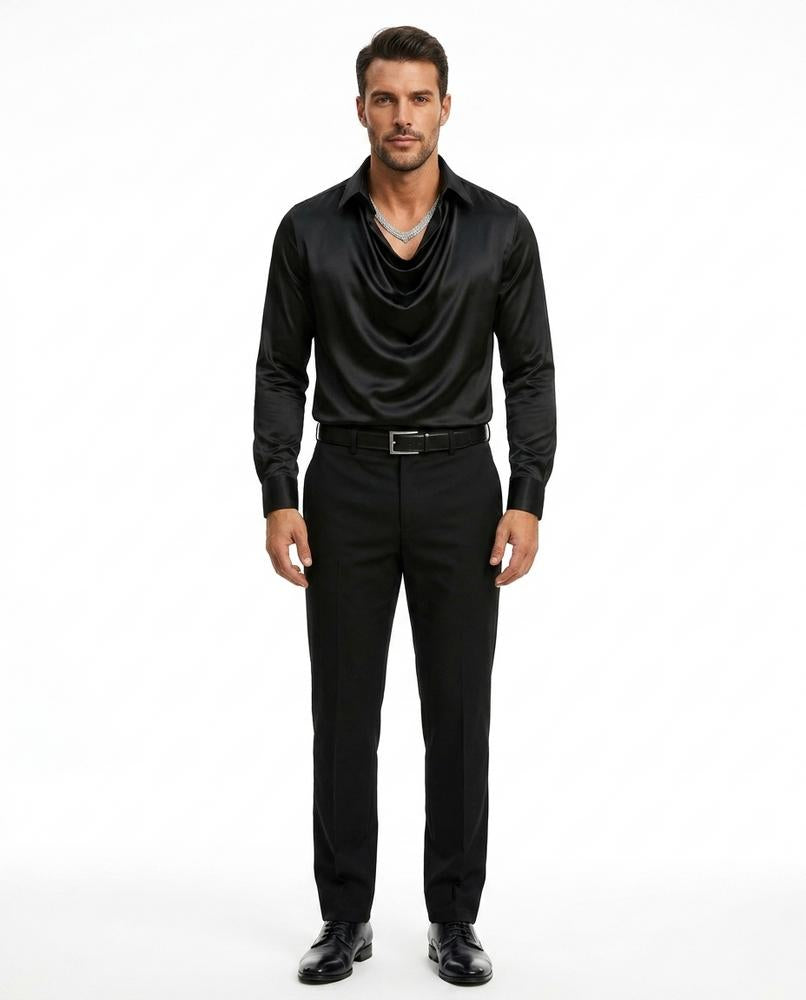Cloppenburg Mode - Lazot | Drapiertes Satin Hemd Herren