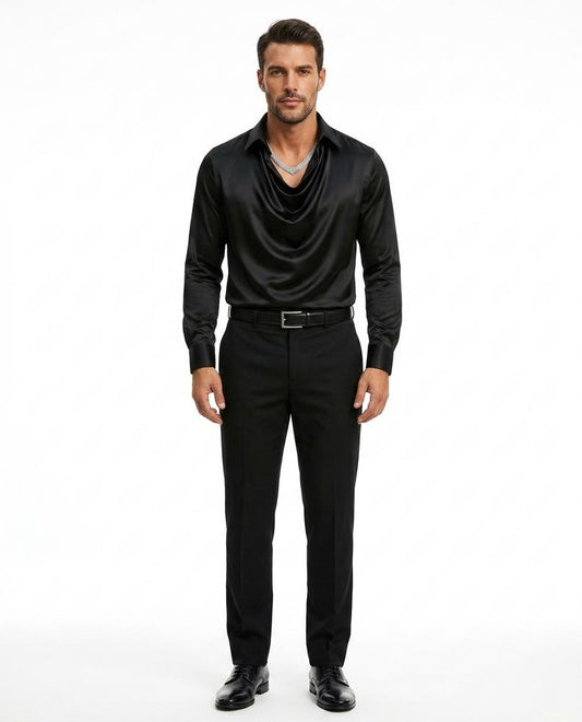 Cloppenburg Mode - Lazot | Drapiertes Satin Hemd Herren