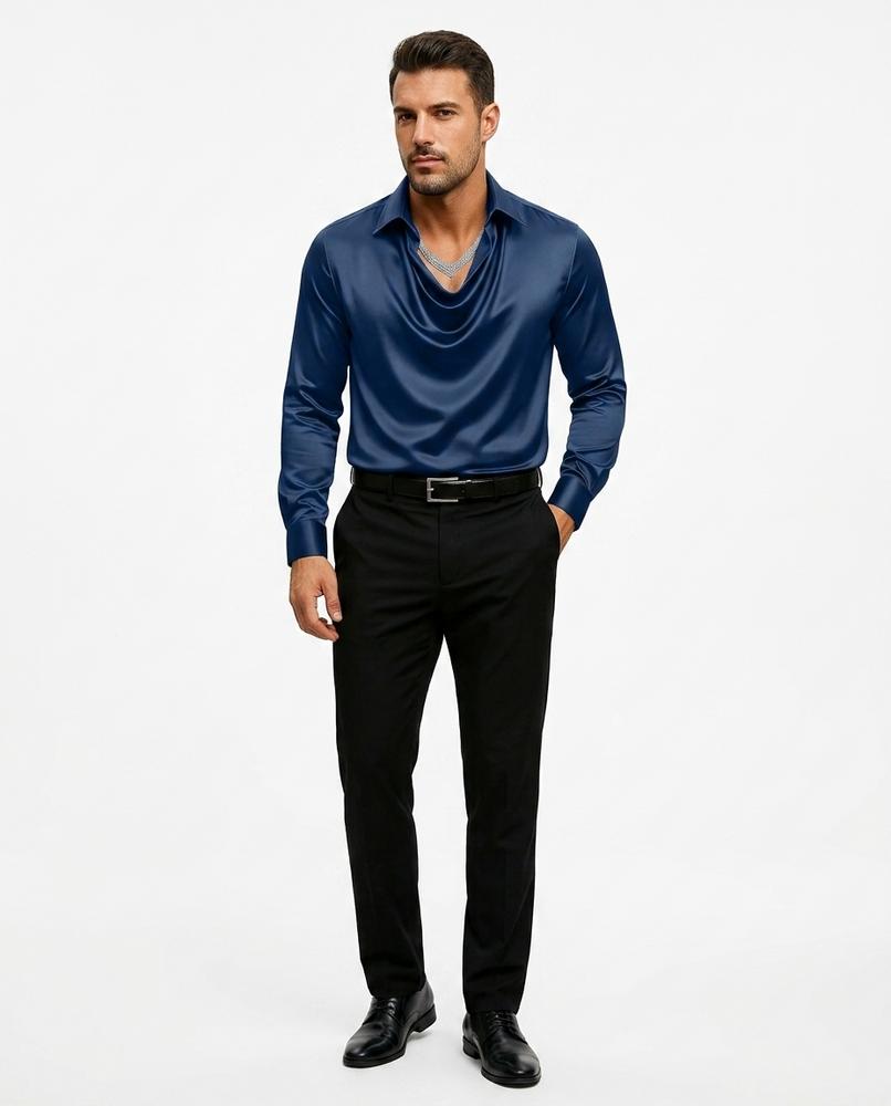 Cloppenburg Mode - Lazot | Drapiertes Satin Hemd Herren
