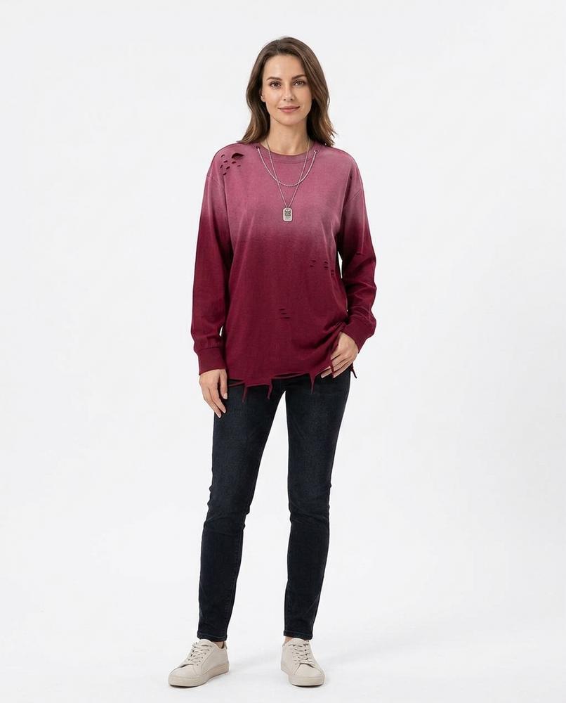Cloppenburg Mode - Vopat | Farbverlaufendes Zerrissenes Sweatshirt Unisex