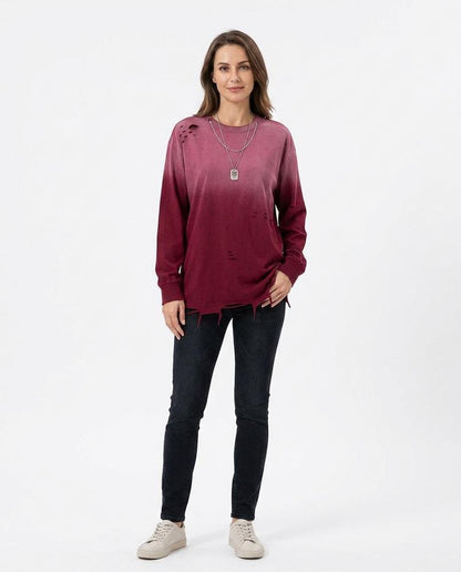 Cloppenburg Mode - Vopat | Farbverlaufendes Zerrissenes Sweatshirt Unisex