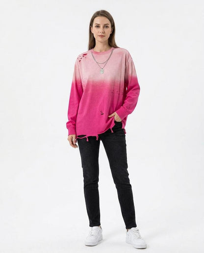 Cloppenburg Mode - Vopat | Farbverlaufendes Zerrissenes Sweatshirt Unisex