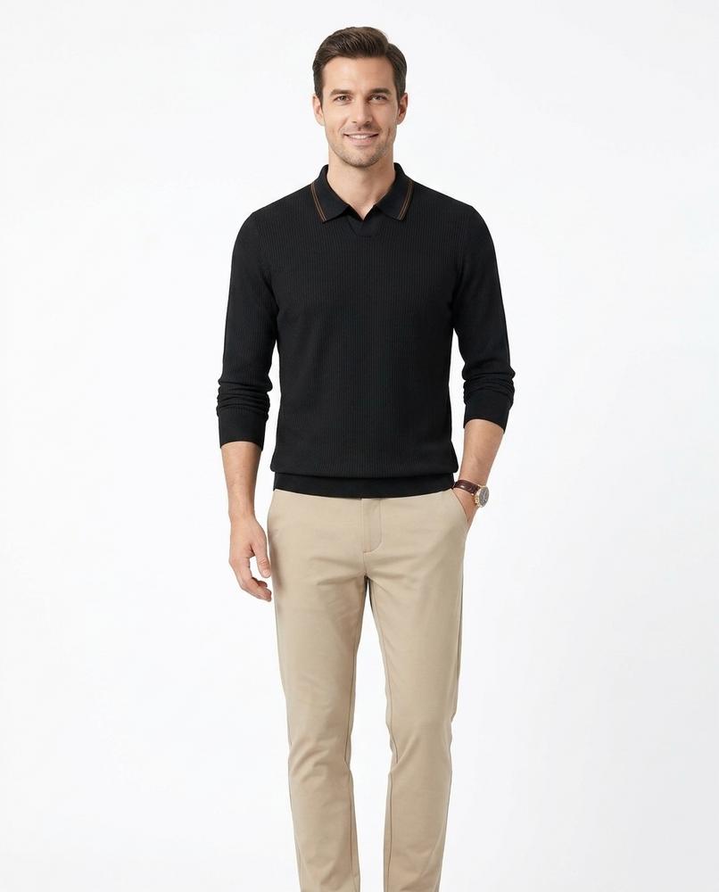 Cloppenburg Mode - Yeked | Langärmliger Gerippter Pullover Herren