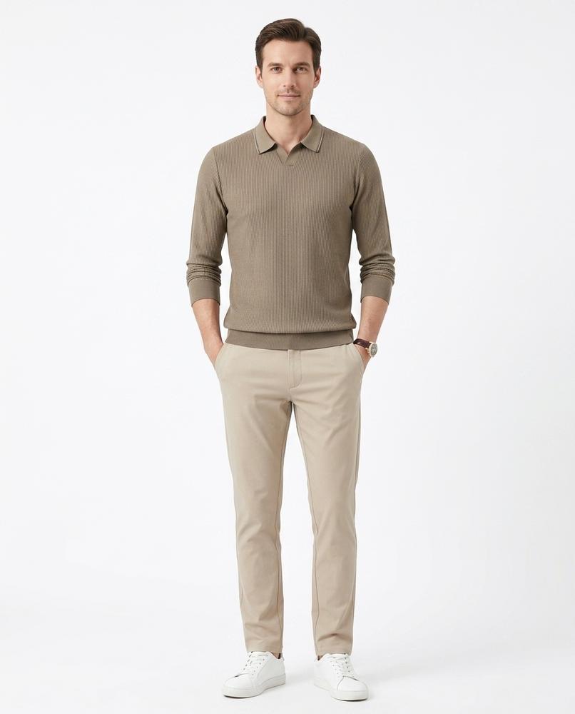 Cloppenburg Mode - Yeked | Langärmliger Gerippter Pullover Herren