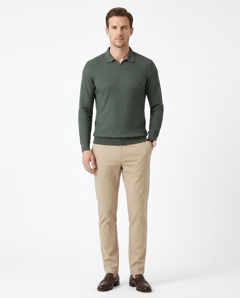 Cloppenburg Mode - Yeked | Langärmliger Gerippter Pullover Herren