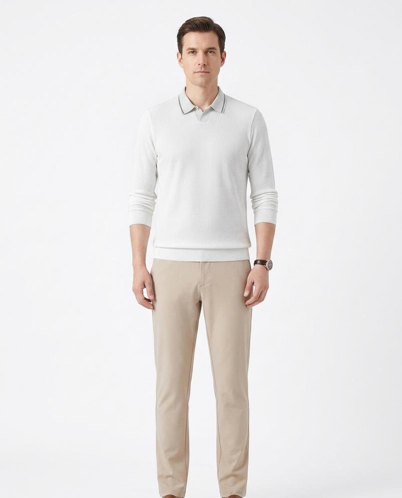 Cloppenburg Mode - Yeked | Langärmliger Gerippter Pullover Herren