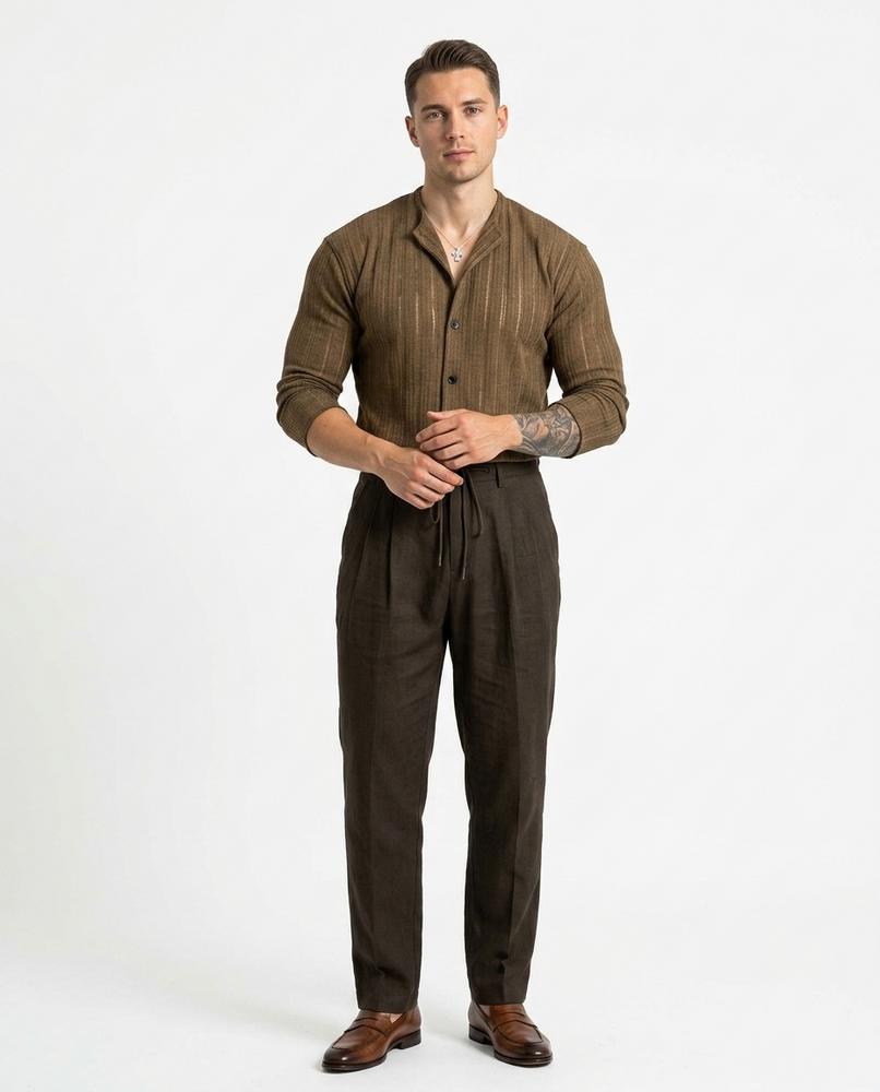 Cloppenburg Mode - Temam | Halbtransparenter Strukturierter Cardigan Herren