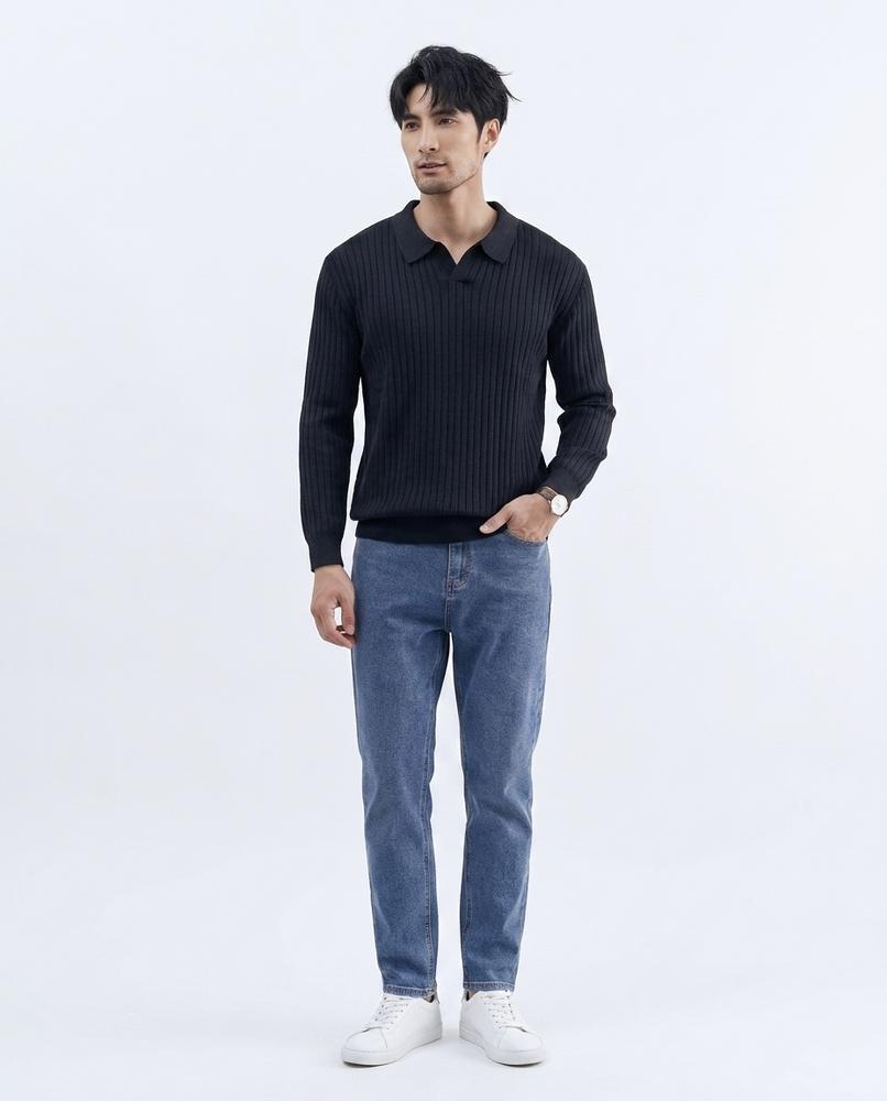 Cloppenburg Mode - Riwen | Gerippter Polo Pullover Herren
