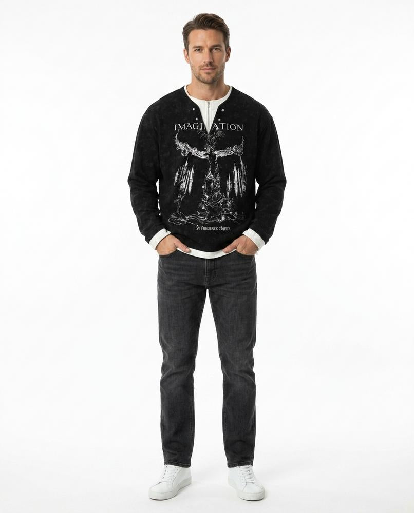 Cloppenburg Mode - Lepor | Bedrucktes Gewaschenes Sweatshirt Unisex