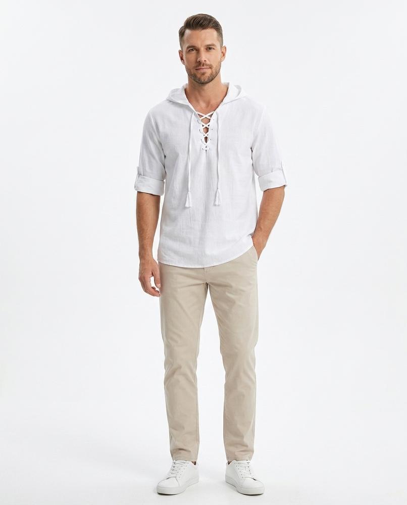 Cloppenburg Mode - Cotet | Langärmliges Geschnürtes Shirt Herren