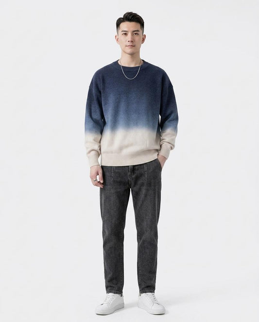 Cloppenburg Mode - Aigad | Farbverlaufender Strick Pullover Herren